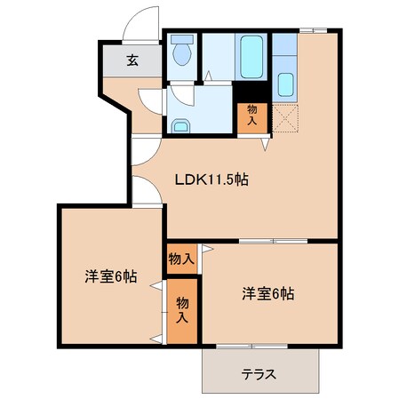 田原本駅 徒歩17分 1階の物件間取画像